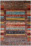 Persian Gabbeh Tribal Hand Knotted Wool Rug - 6' 8" X 9' 7" - Golden Nile