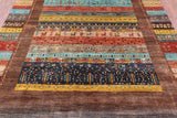Persian Gabbeh Tribal Hand Knotted Wool Rug - 6' 8" X 9' 7" - Golden Nile