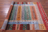 Persian Gabbeh Tribal Hand Knotted Wool Rug - 6' 9" X 8' 1" - Golden Nile