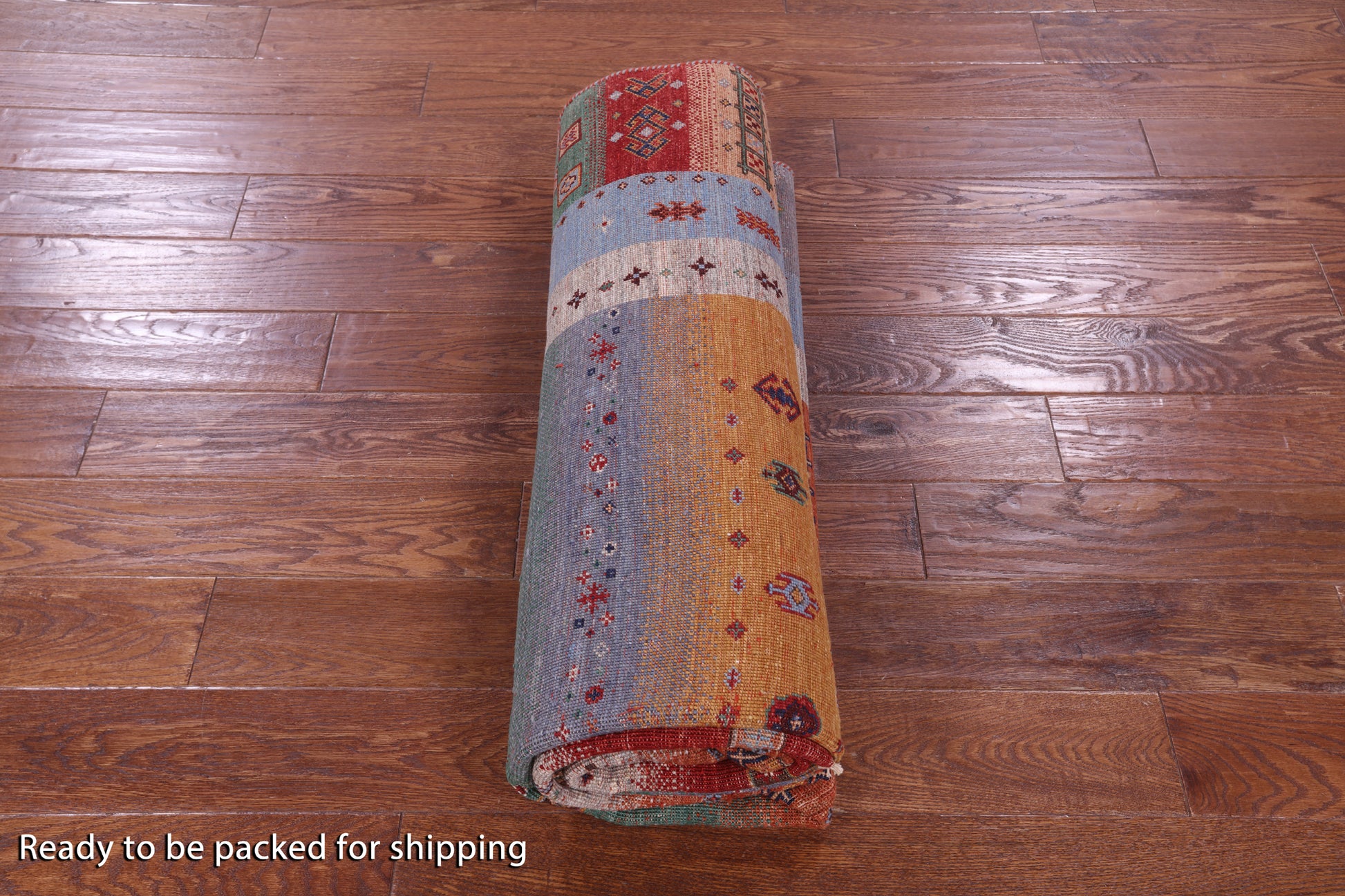 Persian Gabbeh Tribal Hand Knotted Wool Rug - 6' 9" X 8' 1" - Golden Nile