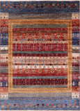 Tribal Persian Gabbeh Hand Knotted Wool Rug - 5' 6" X 7' 7" - Golden Nile