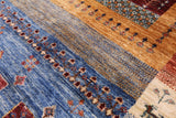 Tribal Persian Gabbeh Hand Knotted Wool Rug - 5' 6" X 7' 7" - Golden Nile