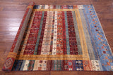 Tribal Persian Gabbeh Hand Knotted Wool Rug - 5' 6" X 7' 7" - Golden Nile