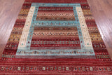 Tribal Persian Gabbeh Hand Knotted Wool Rug - 5' 9" X 8' 2" - Golden Nile