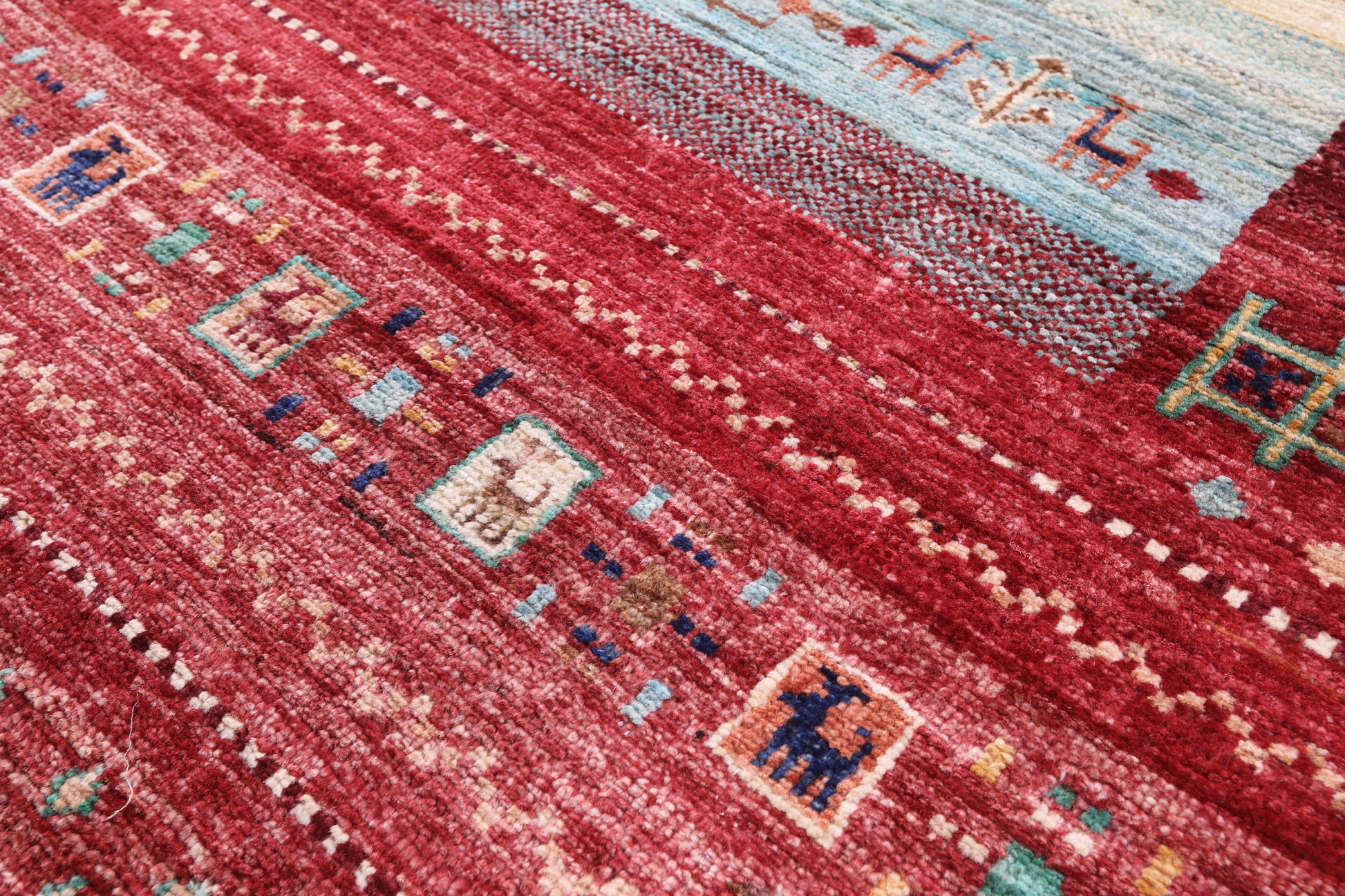 Tribal Persian Gabbeh Hand Knotted Wool Rug - 5' 9" X 8' 2" - Golden Nile