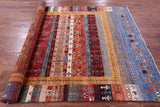 Tribal Persian Gabbeh Hand Knotted Wool Rug - 5' 8" X 8' 0" - Golden Nile