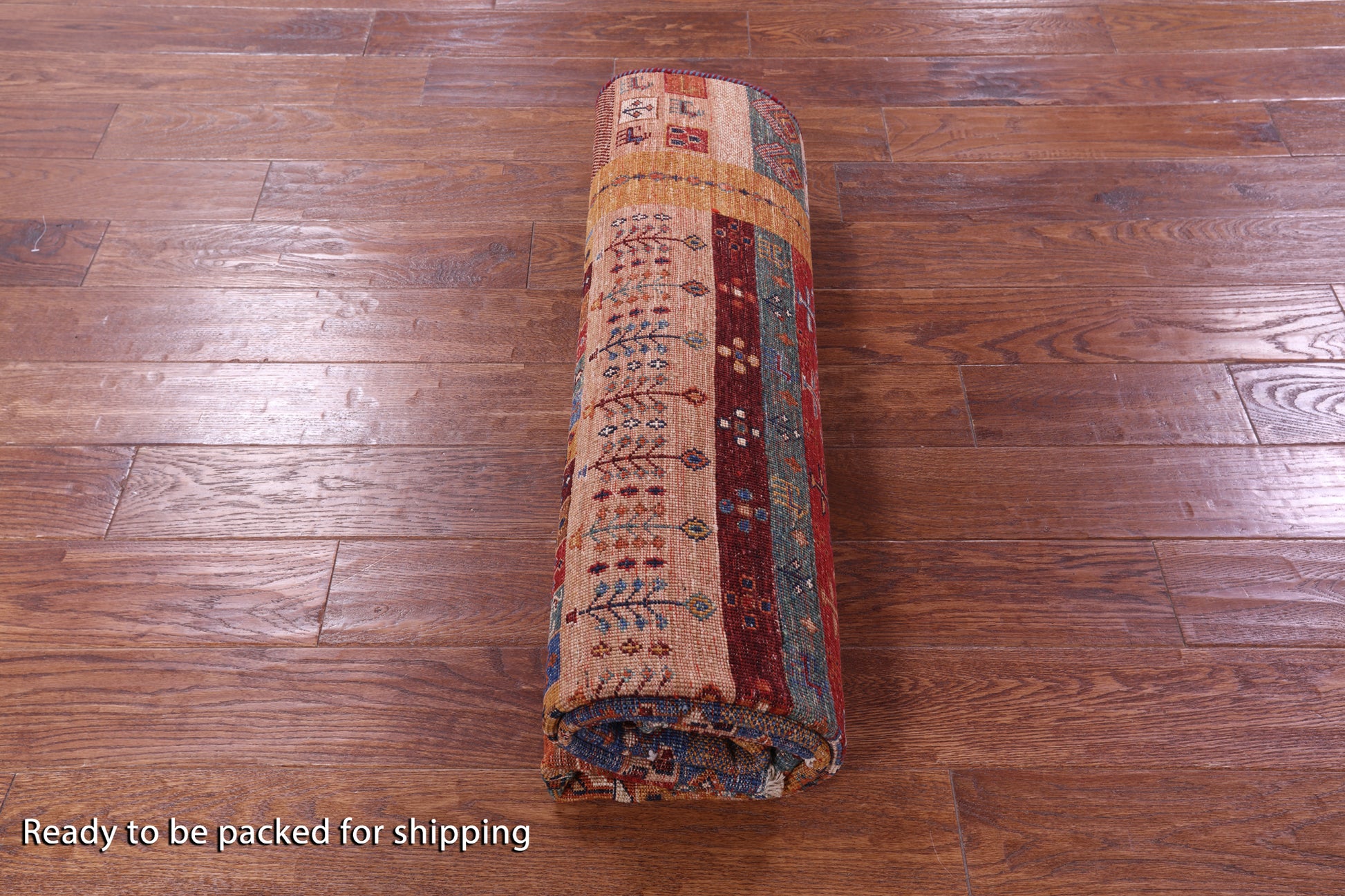 Tribal Persian Gabbeh Hand Knotted Wool Rug - 5' 8" X 8' 0" - Golden Nile
