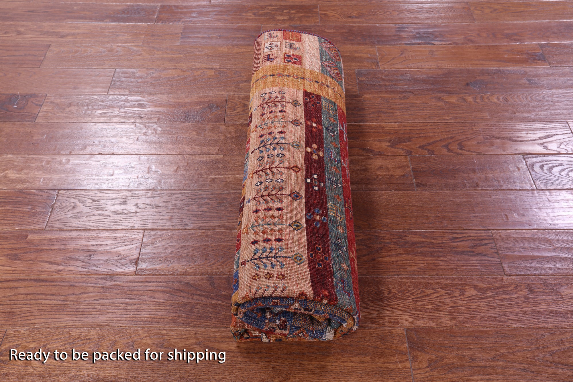 Tribal Persian Gabbeh Hand Knotted Wool Rug - 5' 8" X 8' 0" - Golden Nile