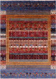 Tribal Persian Gabbeh Hand Knotted Wool Rug - 5' 8" X 8' 0" - Golden Nile