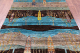 Tribal Persian Gabbeh Hand Knotted Wool Rug - 5' 6" X 7' 10" - Golden Nile