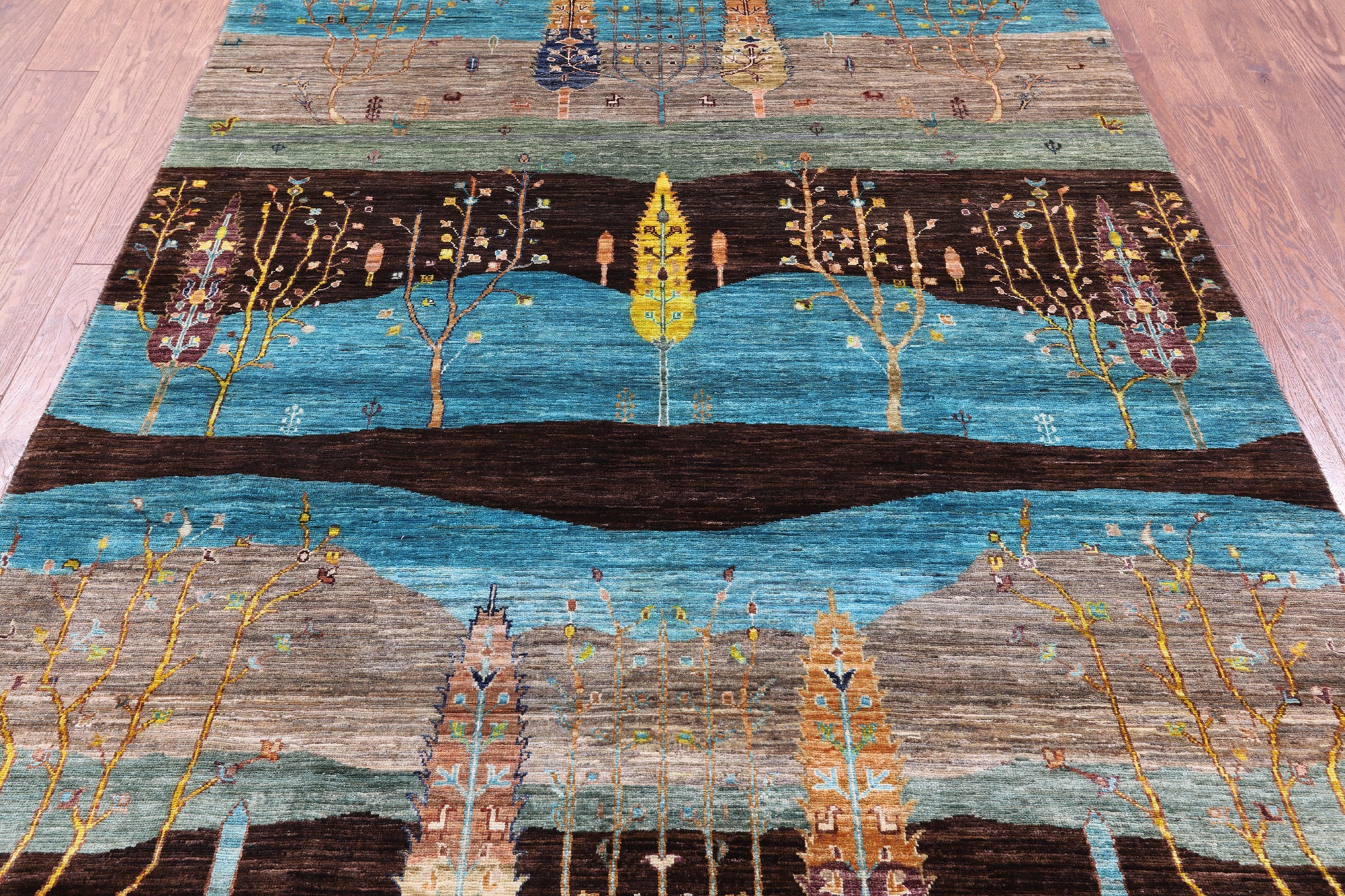 Tribal Persian Gabbeh Hand Knotted Wool Rug - 5' 6" X 7' 10" - Golden Nile