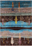 Tribal Persian Gabbeh Hand Knotted Wool Rug - 5' 6" X 7' 10" - Golden Nile