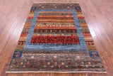 Tribal Persian Gabbeh Handmade Wool Rug - 5' 8" X 7' 10" - Golden Nile