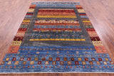 Tribal Persian Gabbeh Handmade Wool Rug - 6' 8" X 9' 5" - Golden Nile