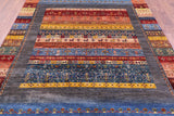 Tribal Persian Gabbeh Handmade Wool Rug - 6' 8" X 9' 5" - Golden Nile