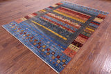 Tribal Persian Gabbeh Handmade Wool Rug - 6' 8" X 9' 5" - Golden Nile