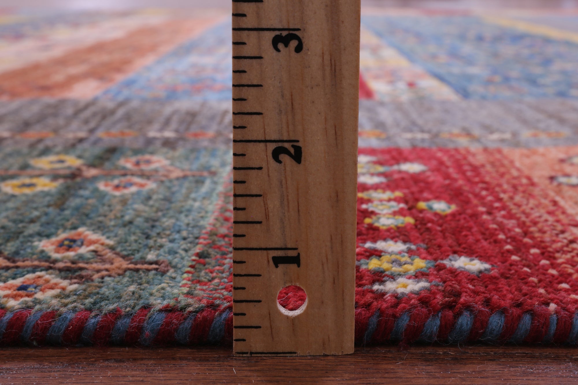 Tribal Persian Gabbeh Handmade Wool Rug - 6' 8" X 9' 5" - Golden Nile