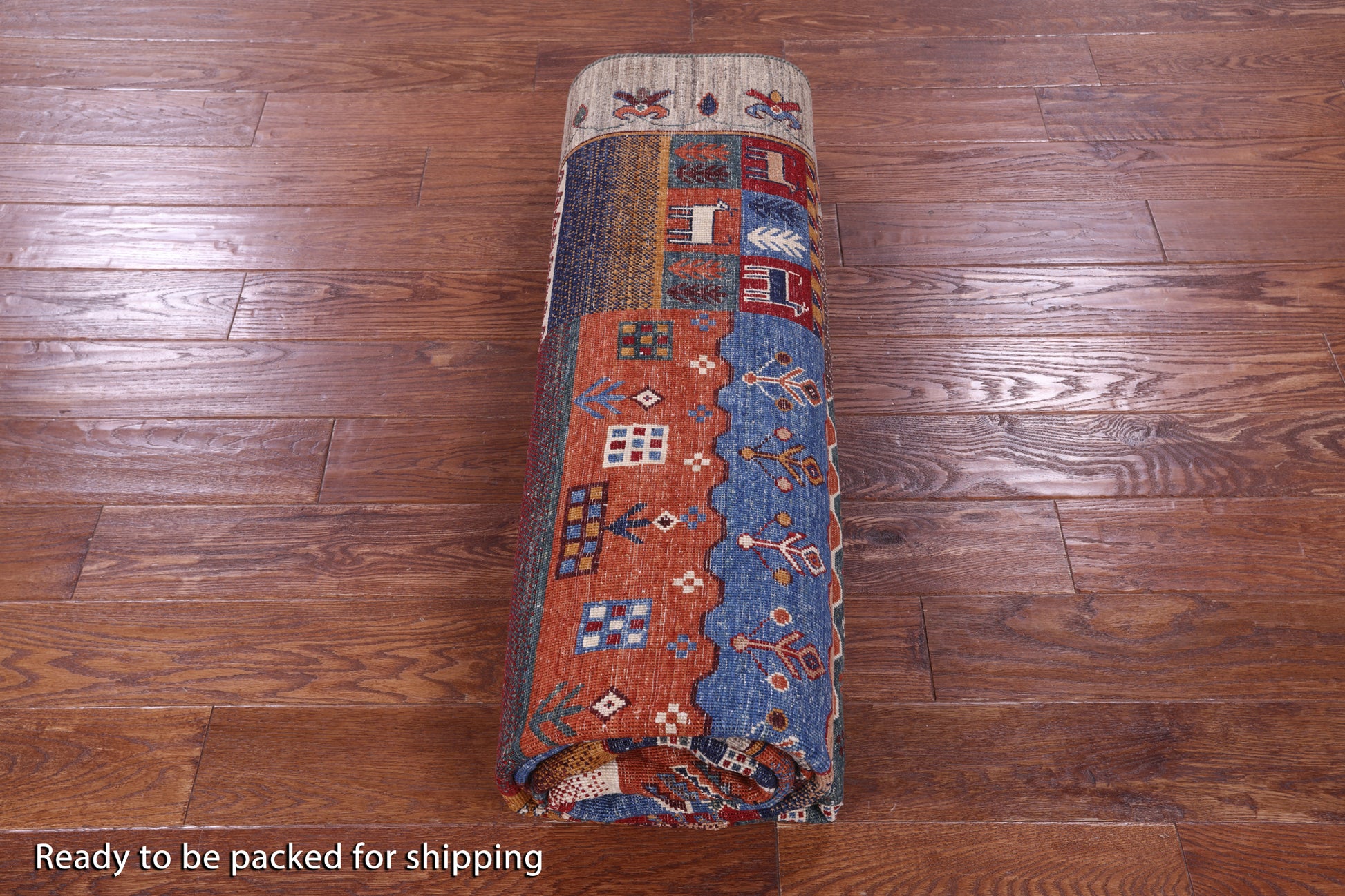 Persian Gabbeh Tribal Hand Knotted Wool Rug - 6' 7" X 10' 0" - Golden Nile