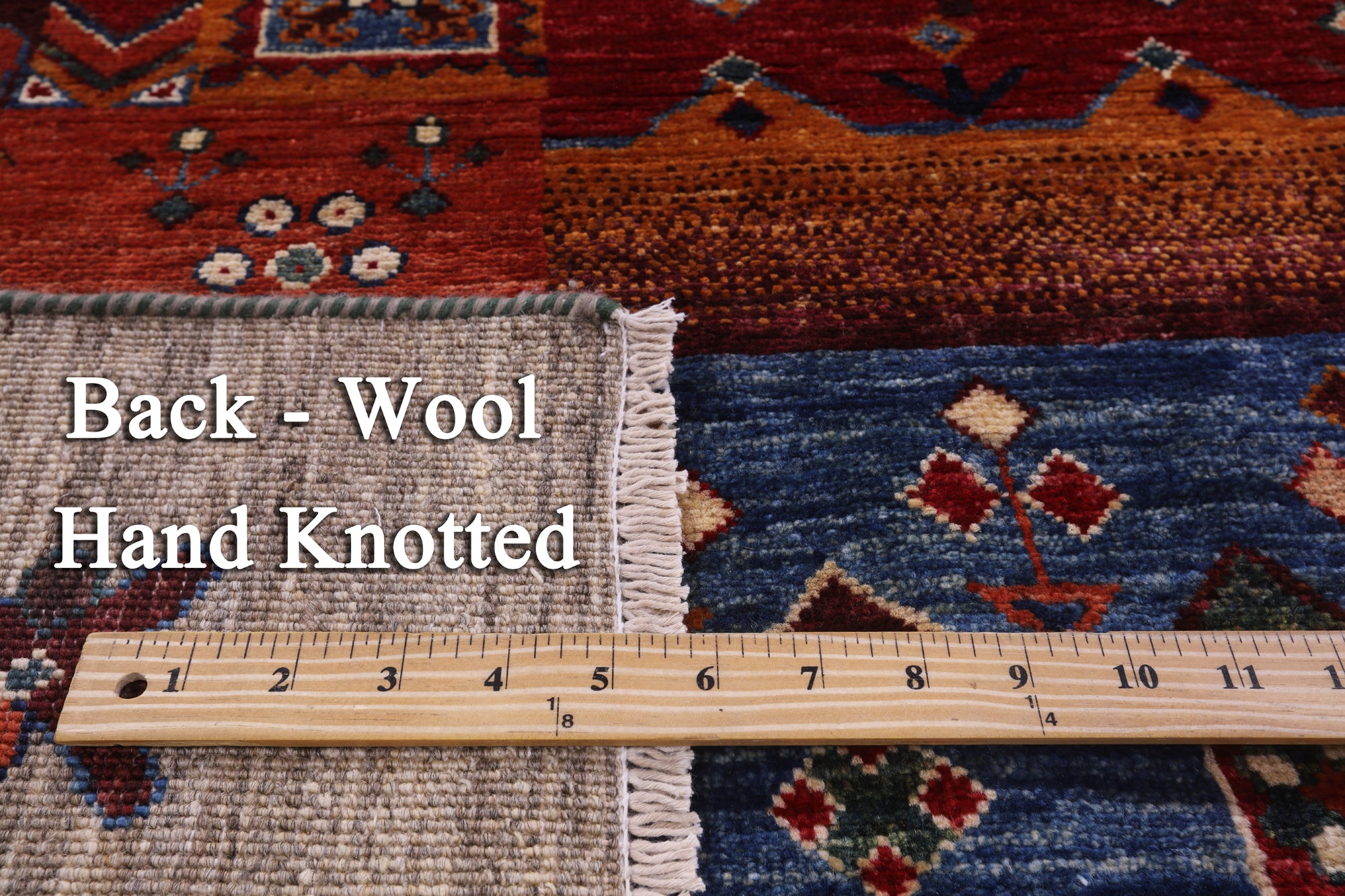 Persian Gabbeh Tribal Hand Knotted Wool Rug - 6' 7" X 10' 0" - Golden Nile
