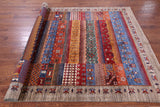 Persian Gabbeh Tribal Hand Knotted Wool Rug - 6' 7" X 10' 0" - Golden Nile