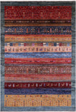 Tribal Persian Gabbeh Hand Knotted Wool Rug - 5' 7" X 8' 1" - Golden Nile