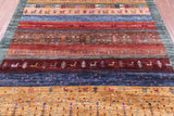 Tribal Persian Gabbeh Hand Knotted Wool Rug - 5' 7" X 8' 1" - Golden Nile