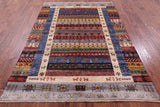 Tribal Persian Gabbeh Hand Knotted Wool Rug - 5' 8" X 8' 0" - Golden Nile