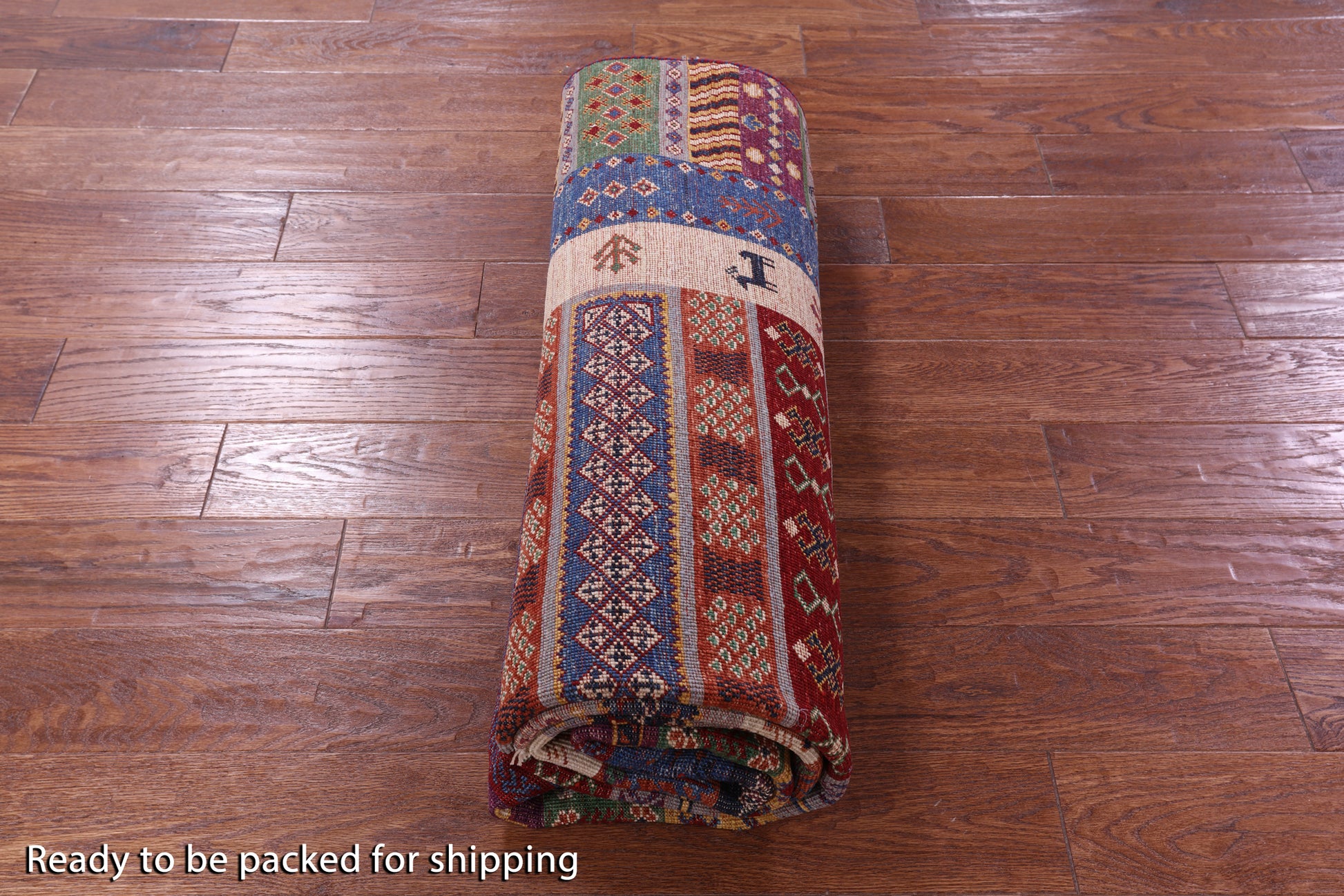 Tribal Persian Gabbeh Hand Knotted Wool Rug - 5' 8" X 8' 0" - Golden Nile