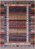 Tribal Persian Gabbeh Hand Knotted Wool Rug - 5' 8" X 8' 0" - Golden Nile