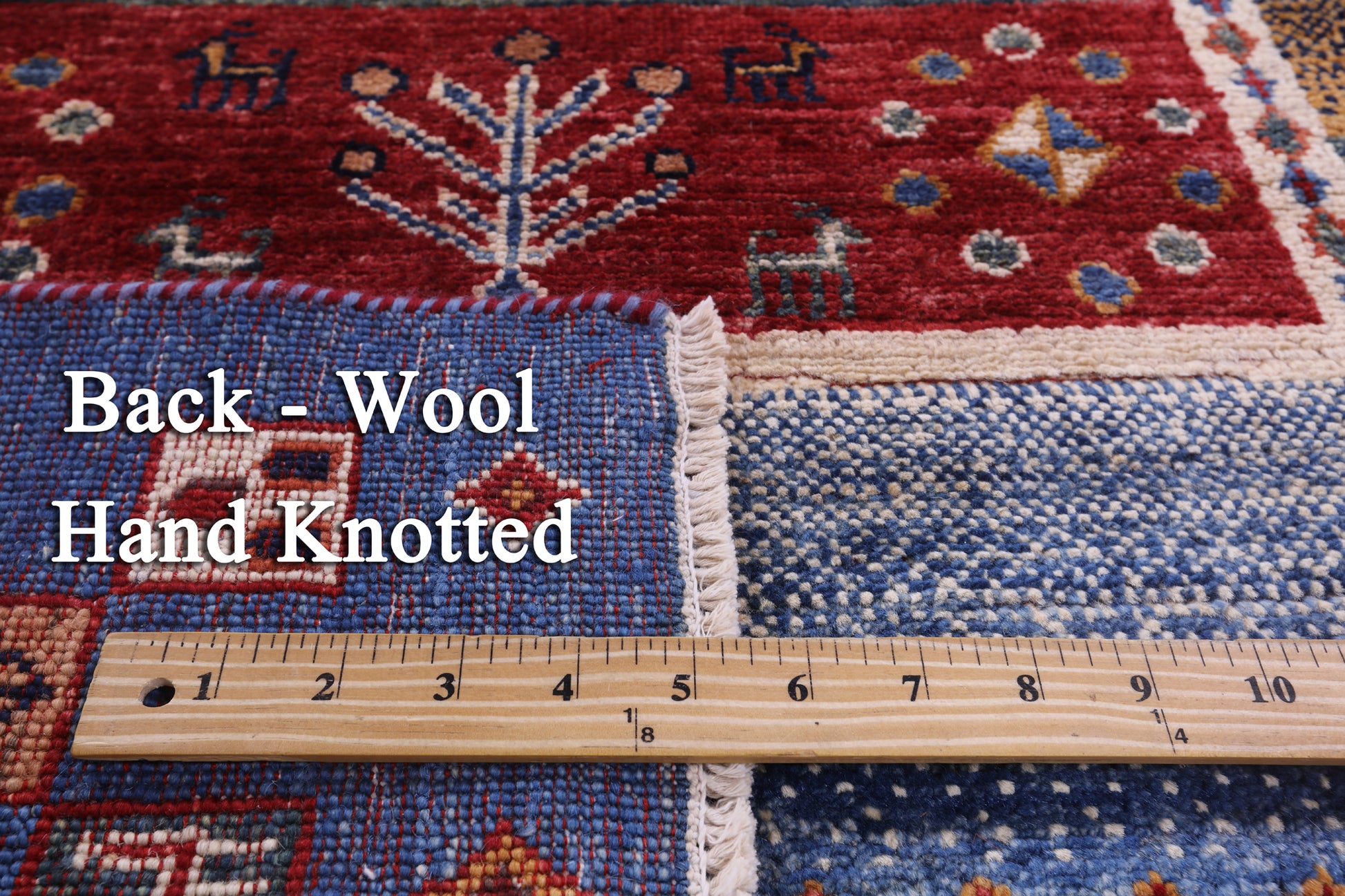 Tribal Persian Gabbeh Hand Knotted Wool Runner Rug - 2' 9" X 9' 7" - Golden Nile