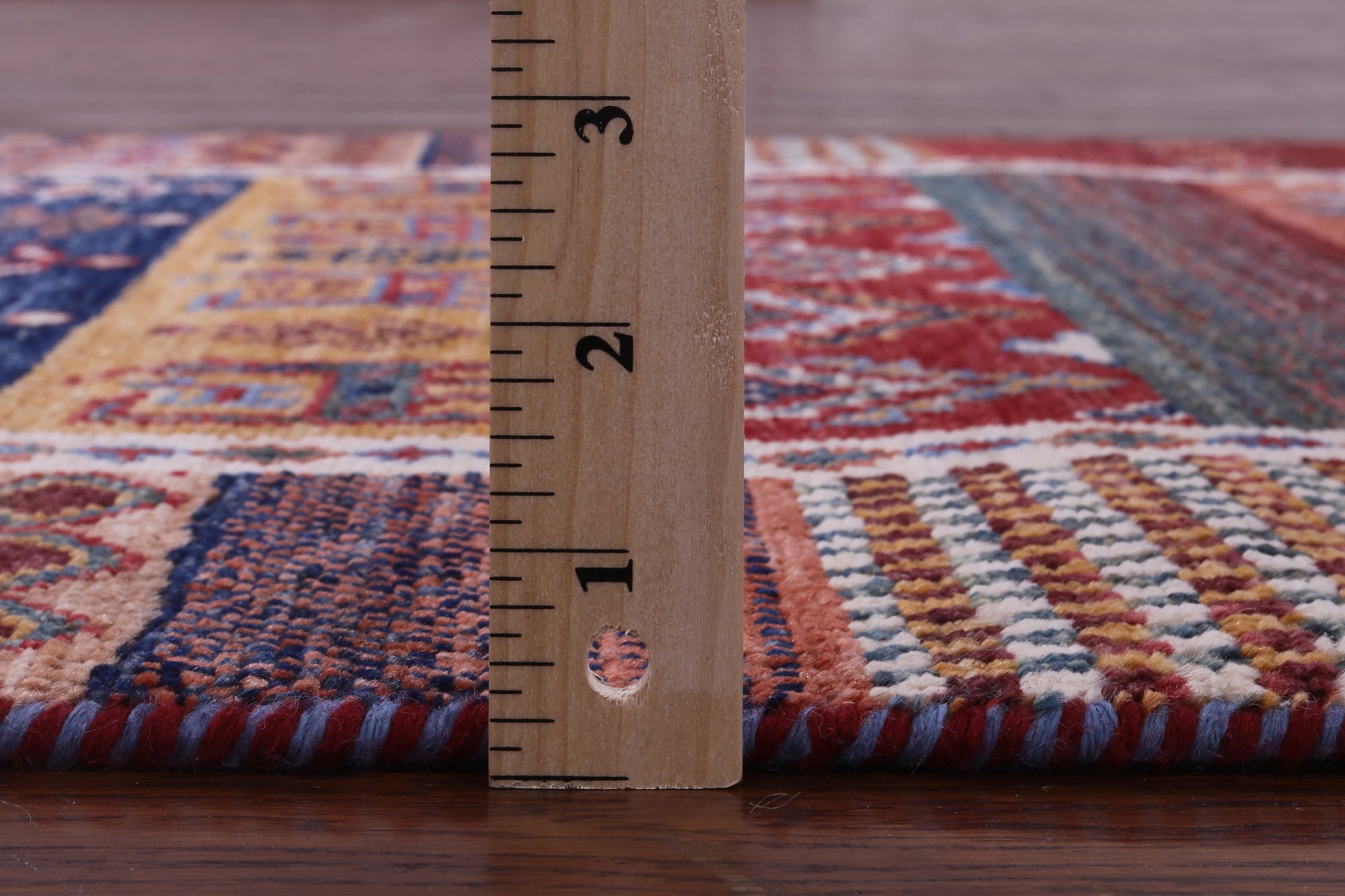 Tribal Persian Gabbeh Hand Knotted Wool Runner Rug - 2' 9" X 9' 7" - Golden Nile