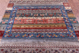 Tribal Persian Gabbeh Hand Knotted Wool Rug - 4' 11" X 6' 0" - Golden Nile