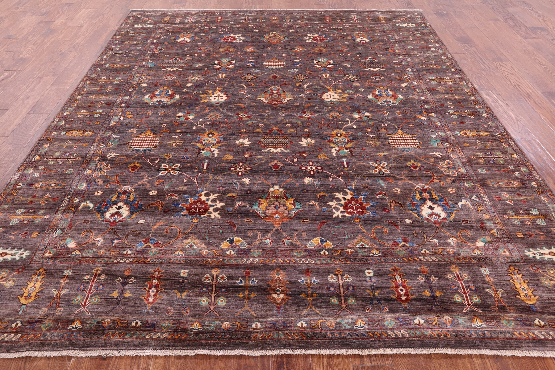 Peshawar Handmade Wool Rug - 8' 3" X 9' 7" - Golden Nile