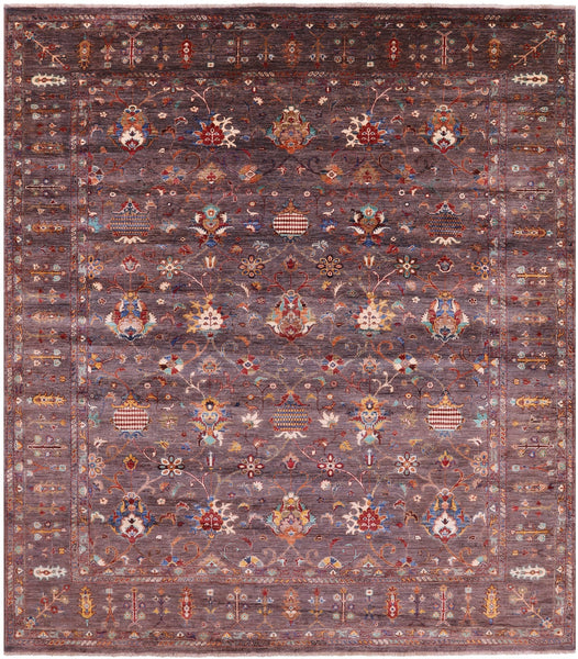 Peshawar Handmade Wool Rug - 8' 3" X 9' 7" - Golden Nile