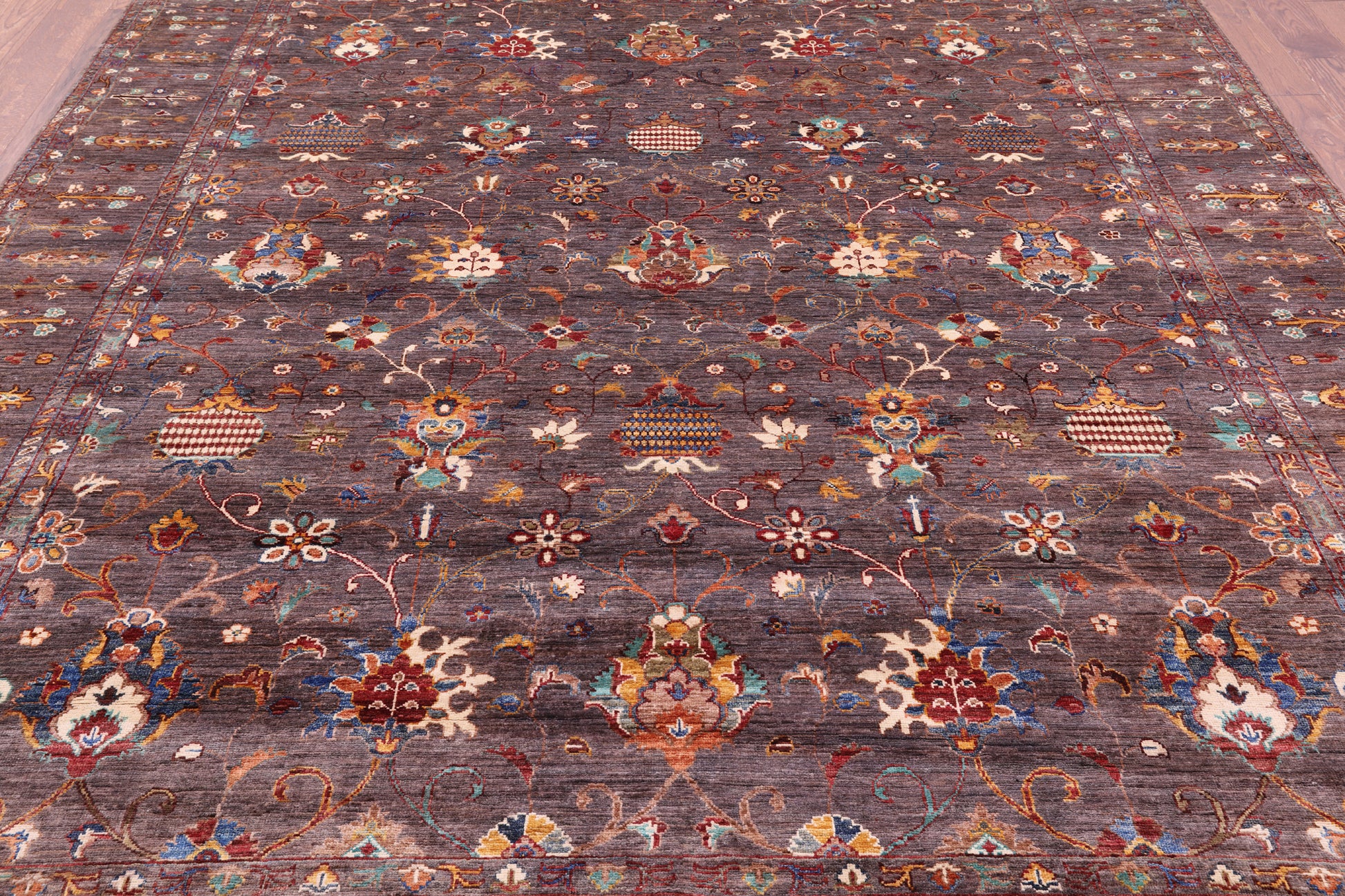 Peshawar Handmade Wool Rug - 8' 3" X 9' 7" - Golden Nile