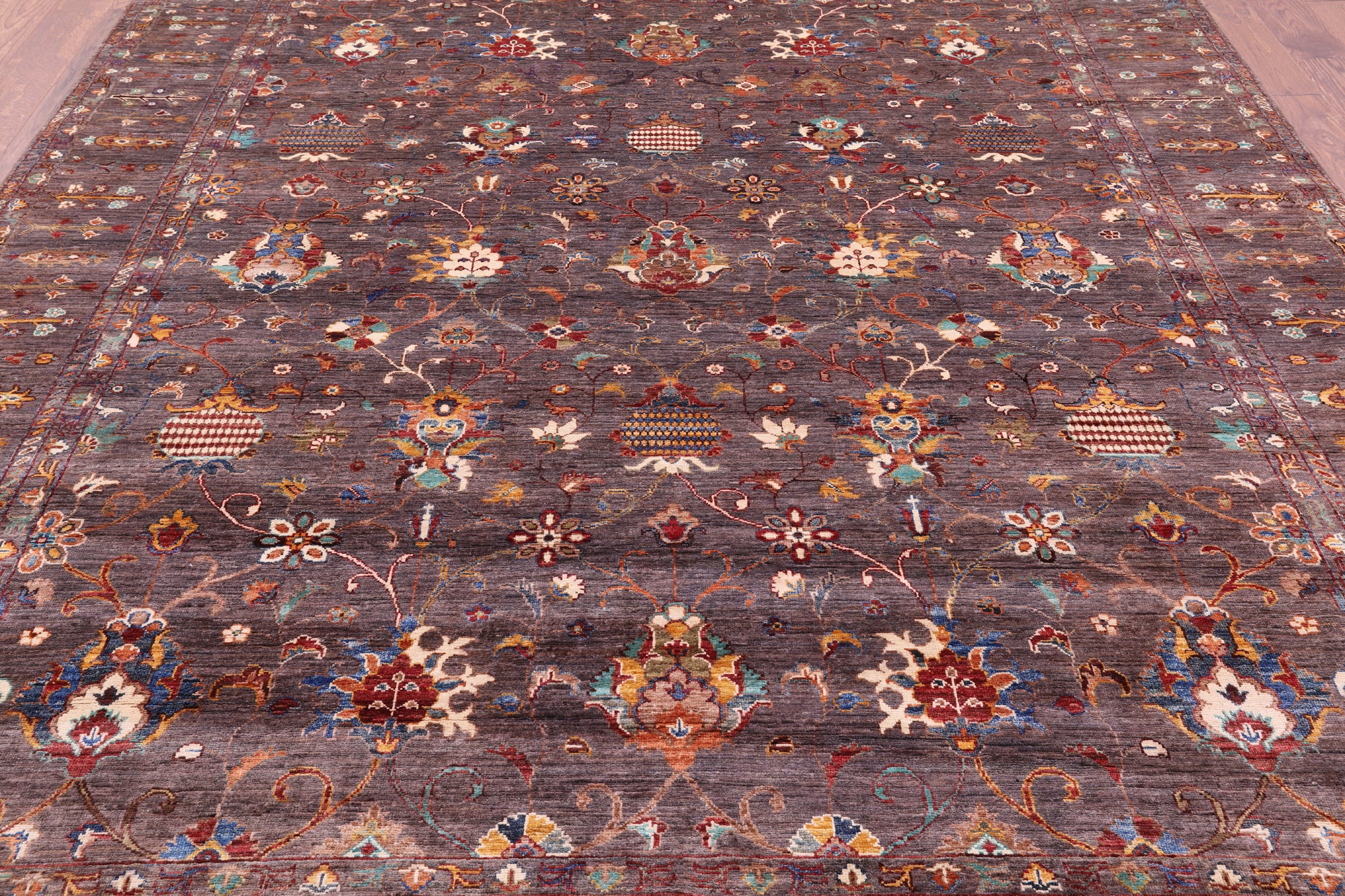 Peshawar Handmade Wool Rug - 8' 3" X 9' 7" - Golden Nile
