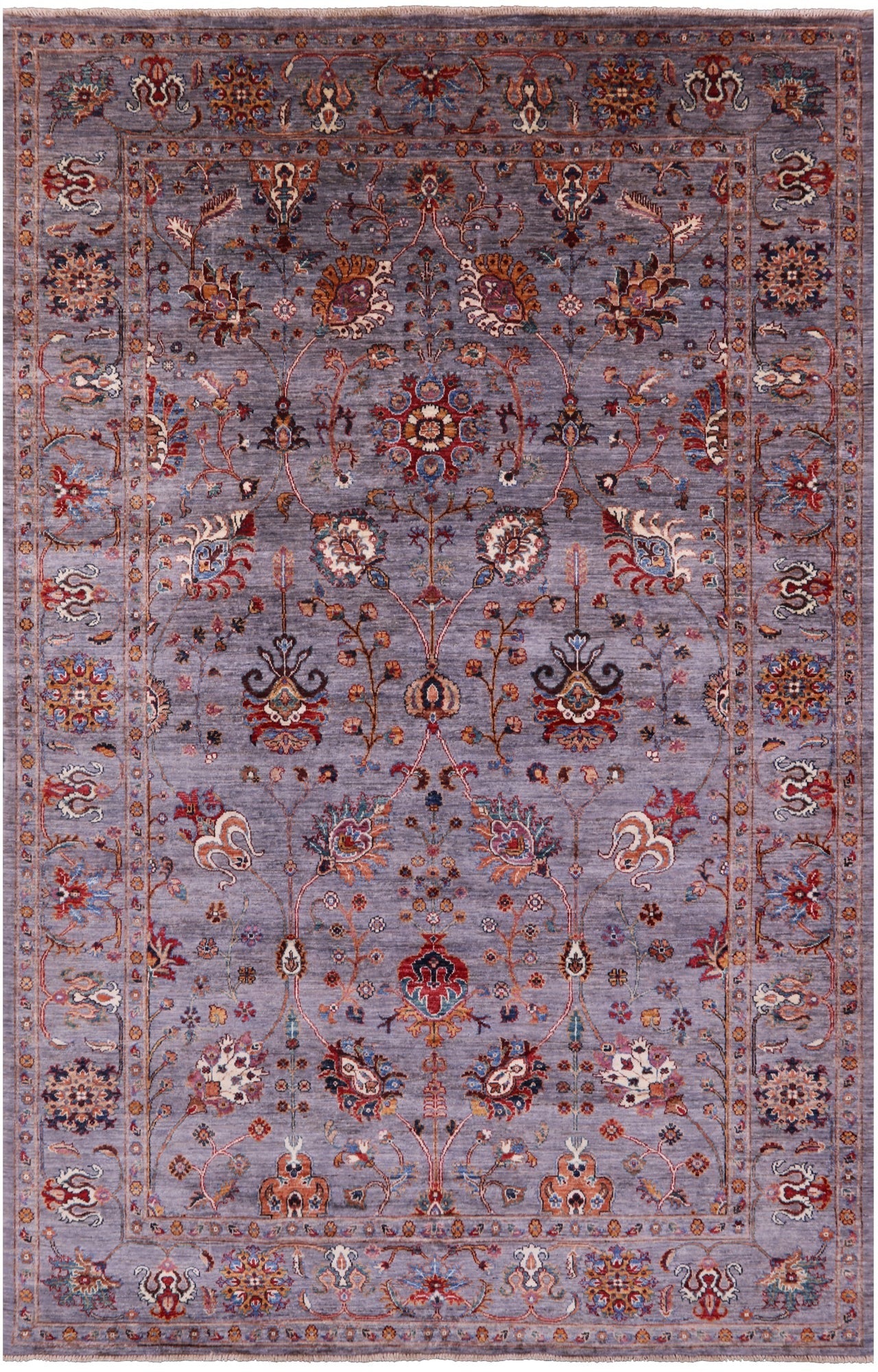 Peshawar Hand Knotted Wool Rug - 6' 9" X 10' 4" - Golden Nile