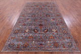 Peshawar Hand Knotted Wool Rug - 6' 9" X 10' 4" - Golden Nile