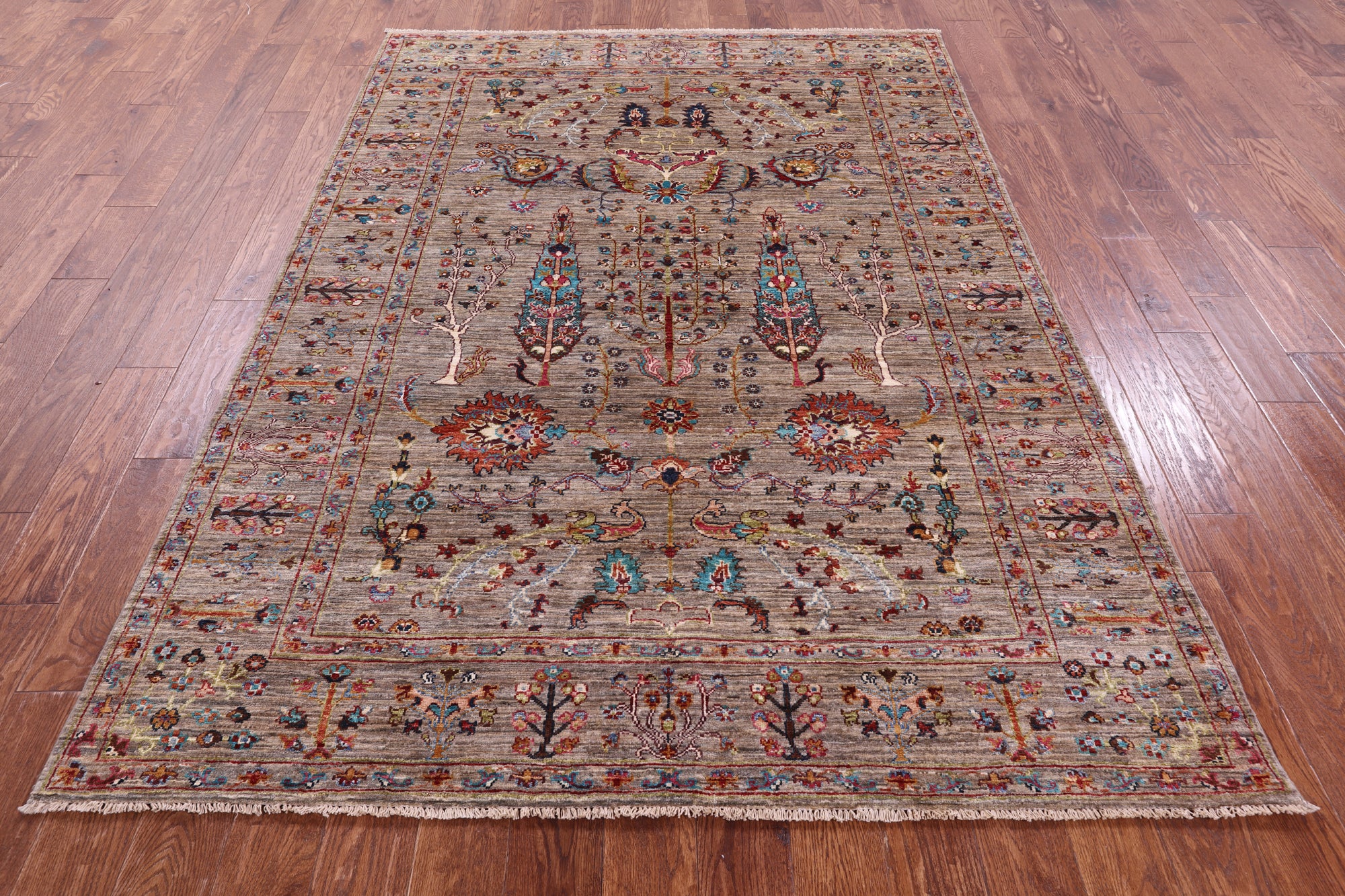 Tribal Persian Gabbeh Handmade Wool Rug - 5' 9" X 7' 11" - Golden Nile