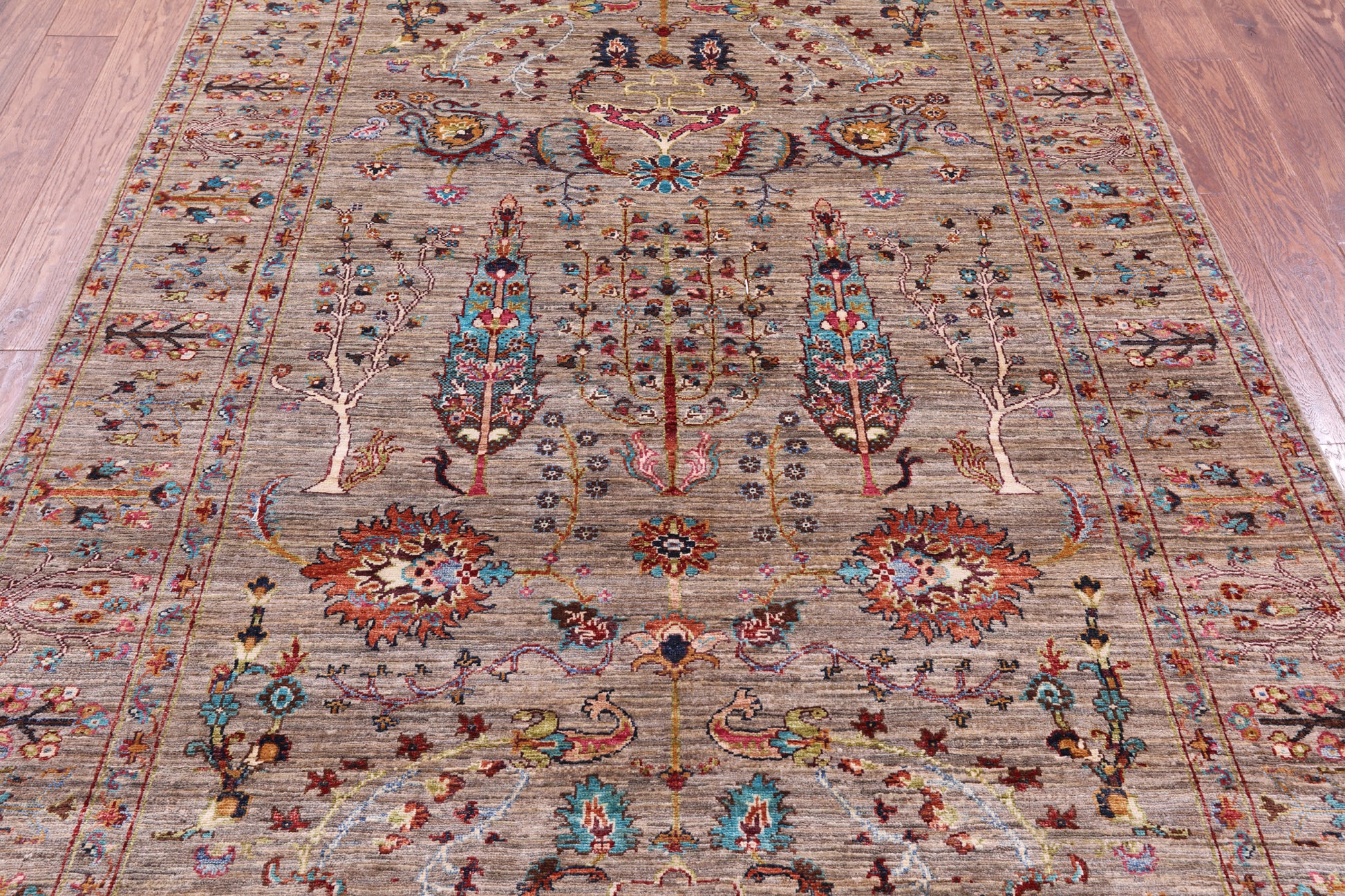 Tribal Persian Gabbeh Handmade Wool Rug - 5' 9" X 7' 11" - Golden Nile