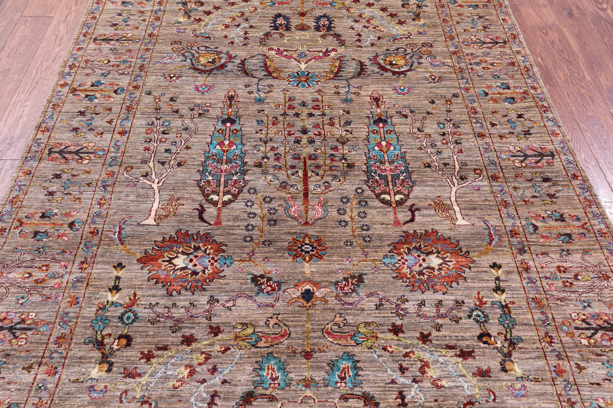 Tribal Persian Gabbeh Handmade Wool Rug - 5' 9" X 7' 11" - Golden Nile