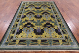 William Morris Hand Knotted Wool Area Rug - 6' 6" X 9' 8" - Golden Nile