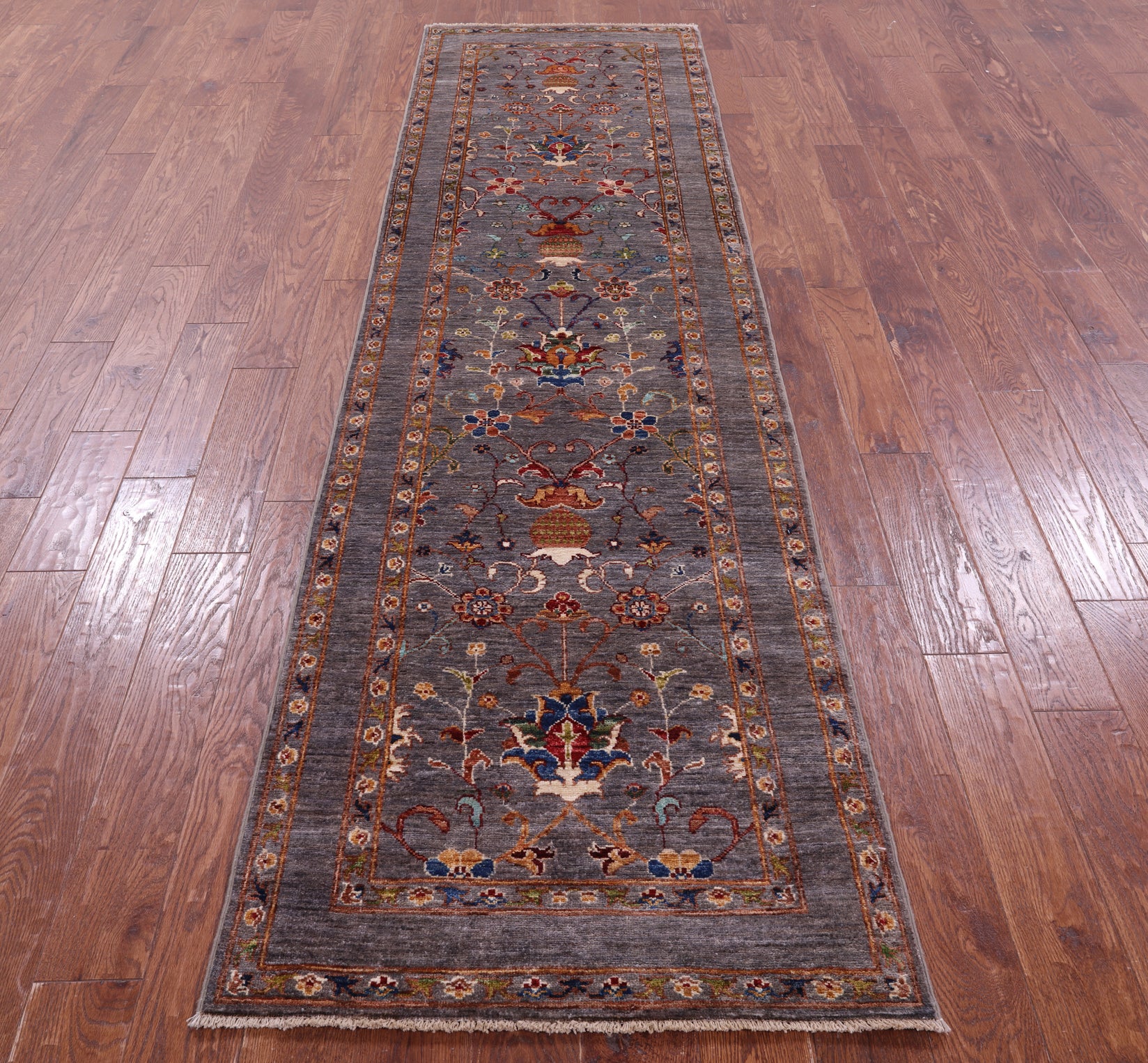 Peshawar Hand Knotted Wool Runner Rug - 2' 8" X 9' 10" - Golden Nile
