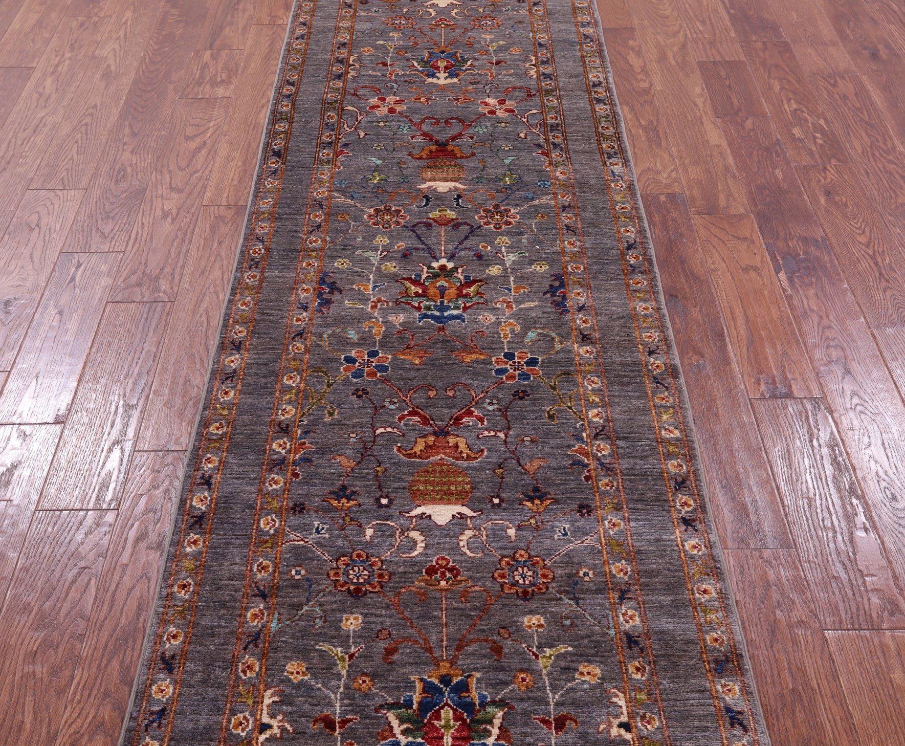 Peshawar Hand Knotted Wool Runner Rug - 2' 8" X 9' 10" - Golden Nile