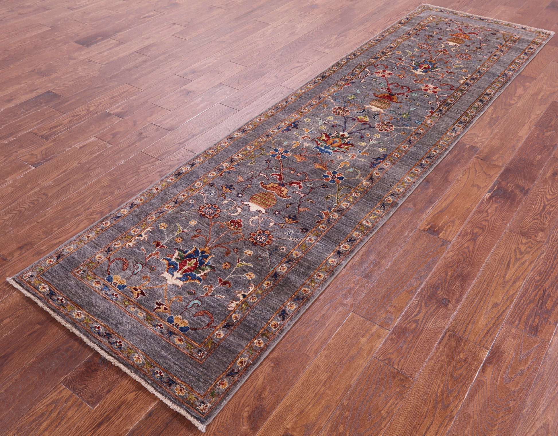 Peshawar Hand Knotted Wool Runner Rug - 2' 8" X 9' 10" - Golden Nile