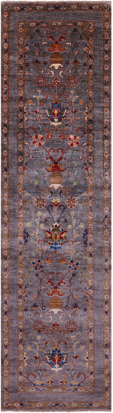 Peshawar Hand Knotted Wool Runner Rug - 2' 8" X 9' 10" - Golden Nile