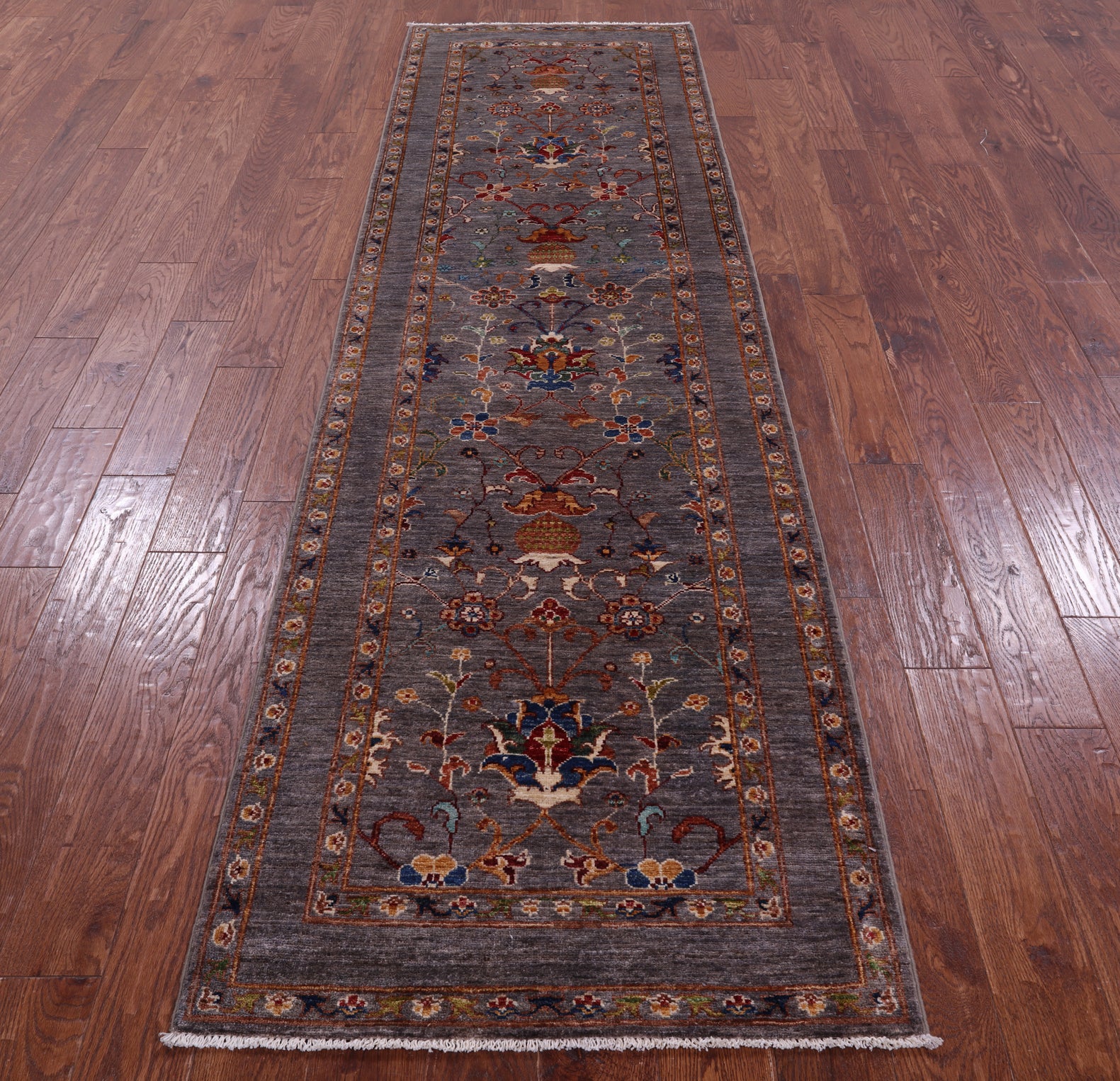Peshawar Hand Knotted Wool Runner Rug - 2' 9" X 9' 10" - Golden Nile