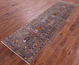 Peshawar Hand Knotted Wool Runner Rug - 2' 9" X 9' 10" - Golden Nile