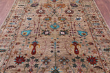 Peshawar Handmade Wool Rug - 5' 8" X 7' 11" - Golden Nile