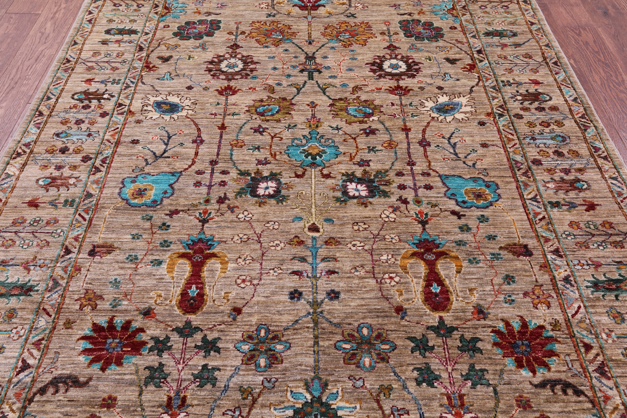Peshawar Handmade Wool Rug - 5' 8" X 7' 11" - Golden Nile